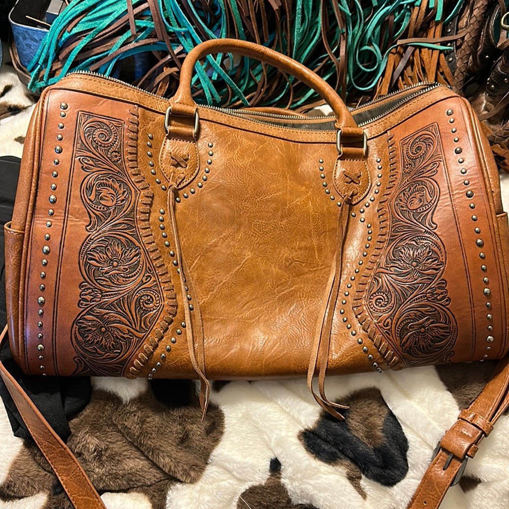 Western Leather Duffle Bag Gem